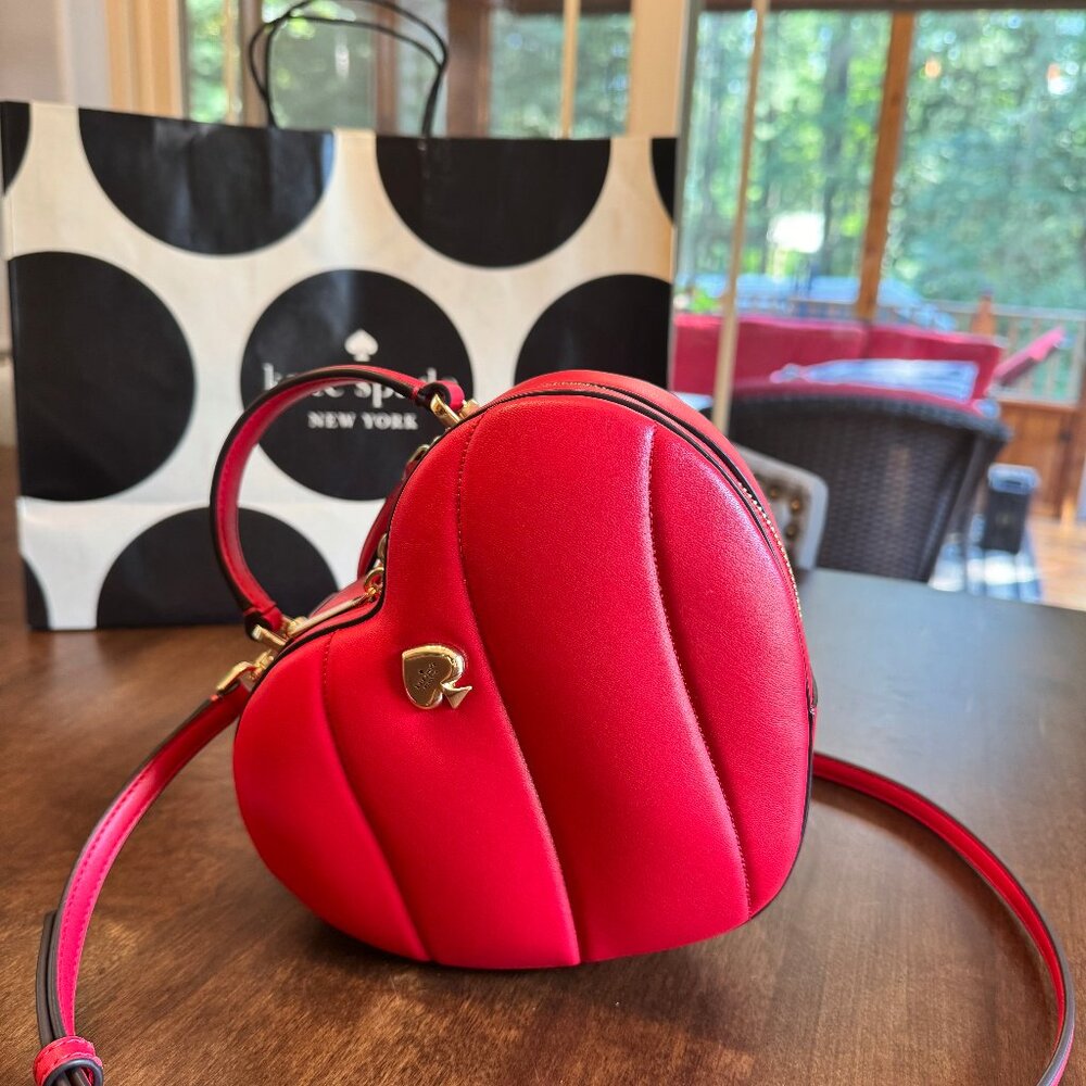 Kate Spade Red Heart-Shaped Crossbody Bag